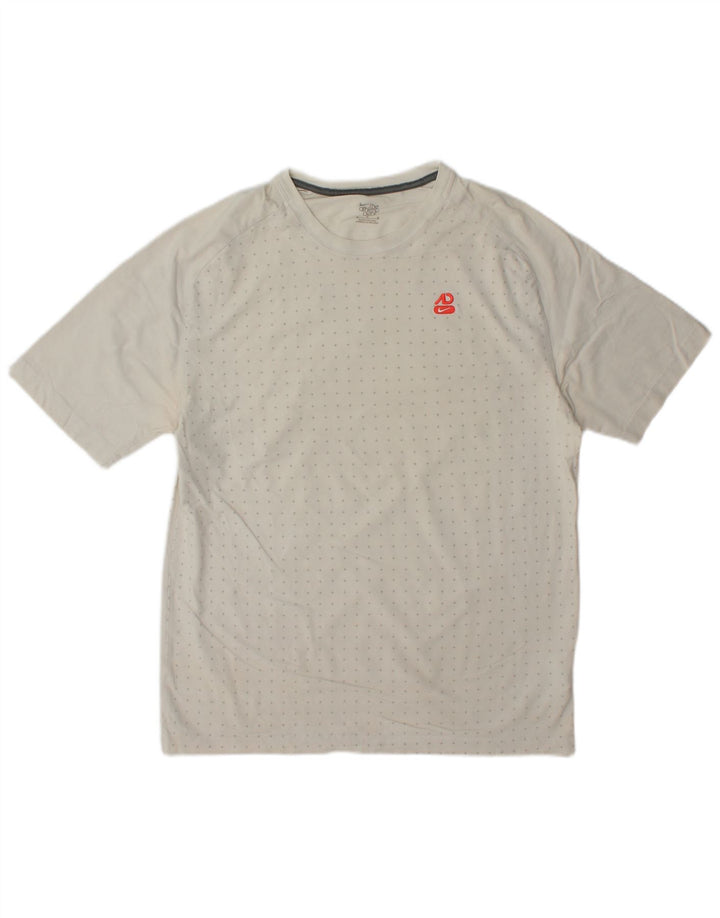 Nike T-shirt pour homme en coton à pois Blanc moyen