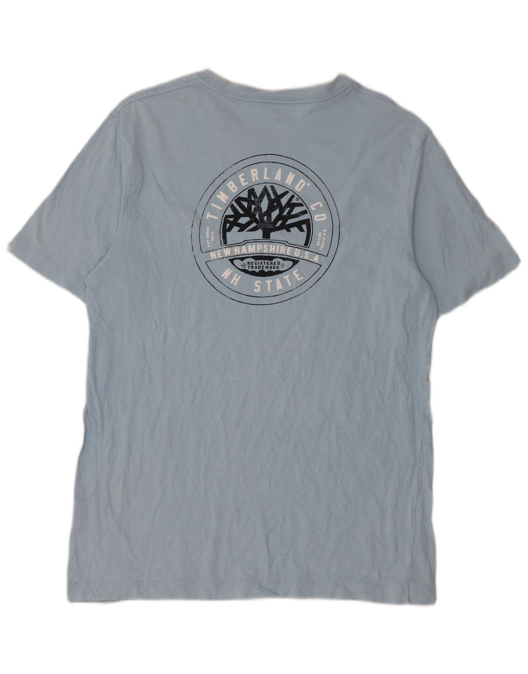 TIMBERLAND T-Shirt Graphique Homme Bleu Moyen Coton