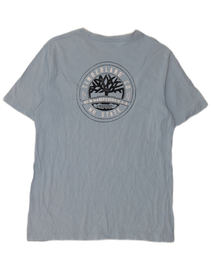 TIMBERLAND T-Shirt Graphique Homme Bleu Moyen Coton