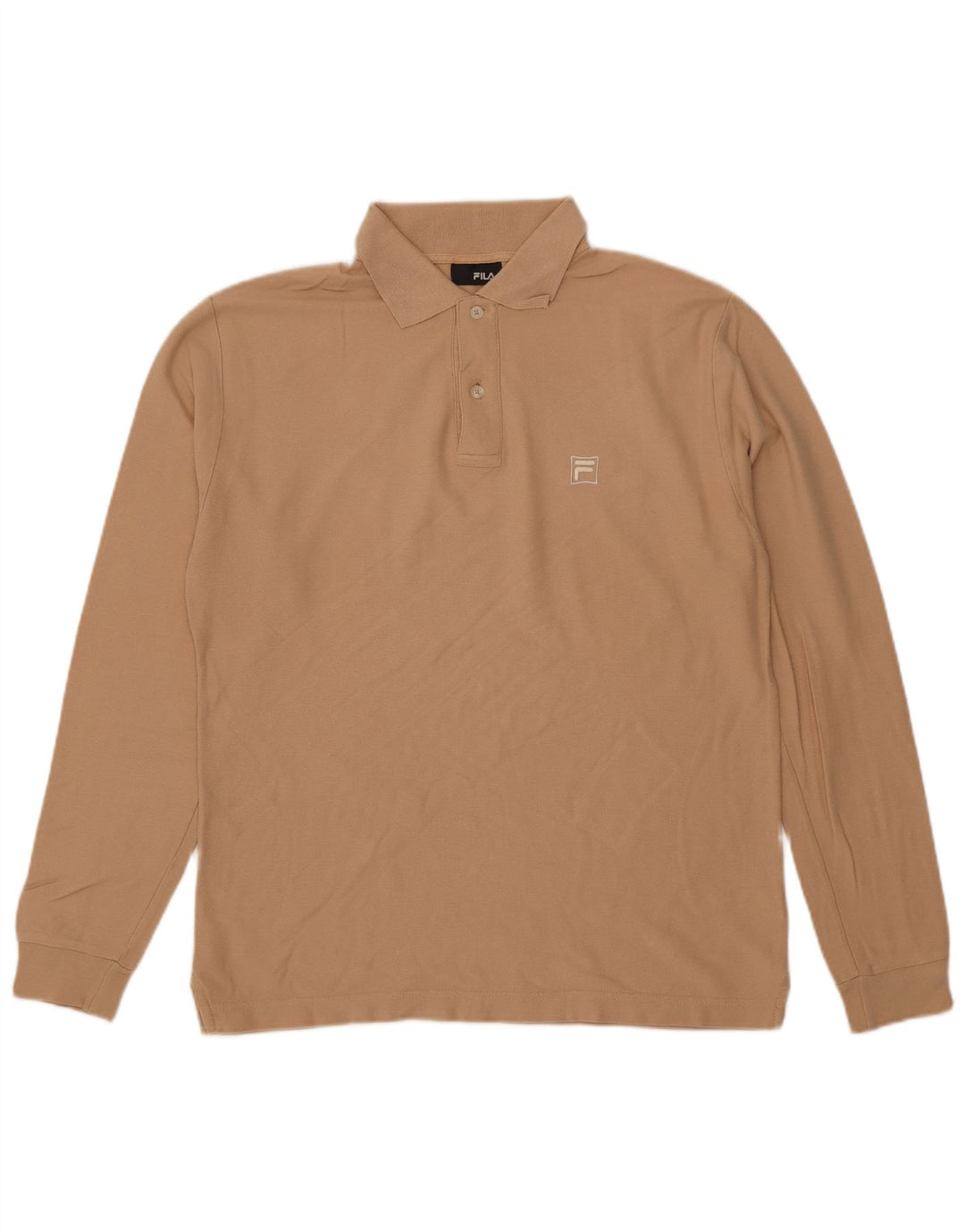 Fila Polo à Manches Longues Homme Beige Moyen Coton