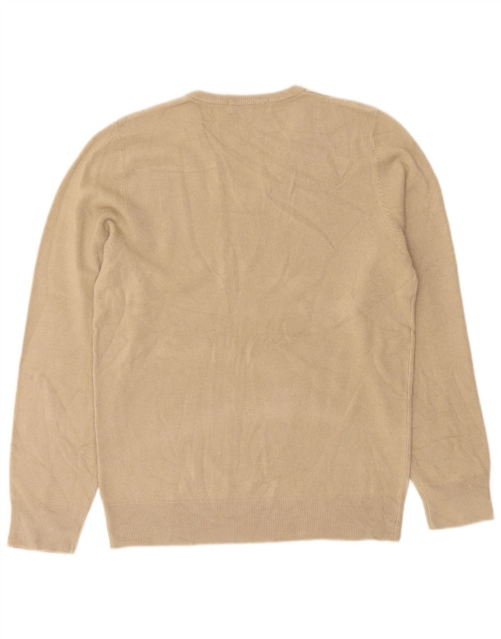 Marks & Spencer Pull col V pour homme Petit Acrylique Beige