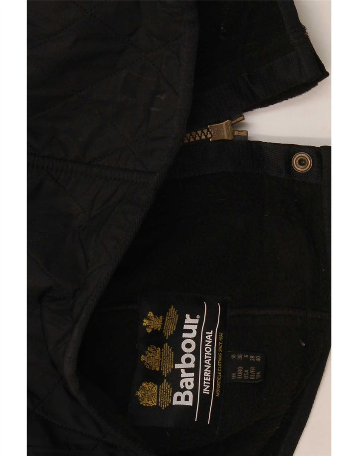 Barbour Gilet matelassé surdimensionné pour femme UK 10 Petit Polyester Noir