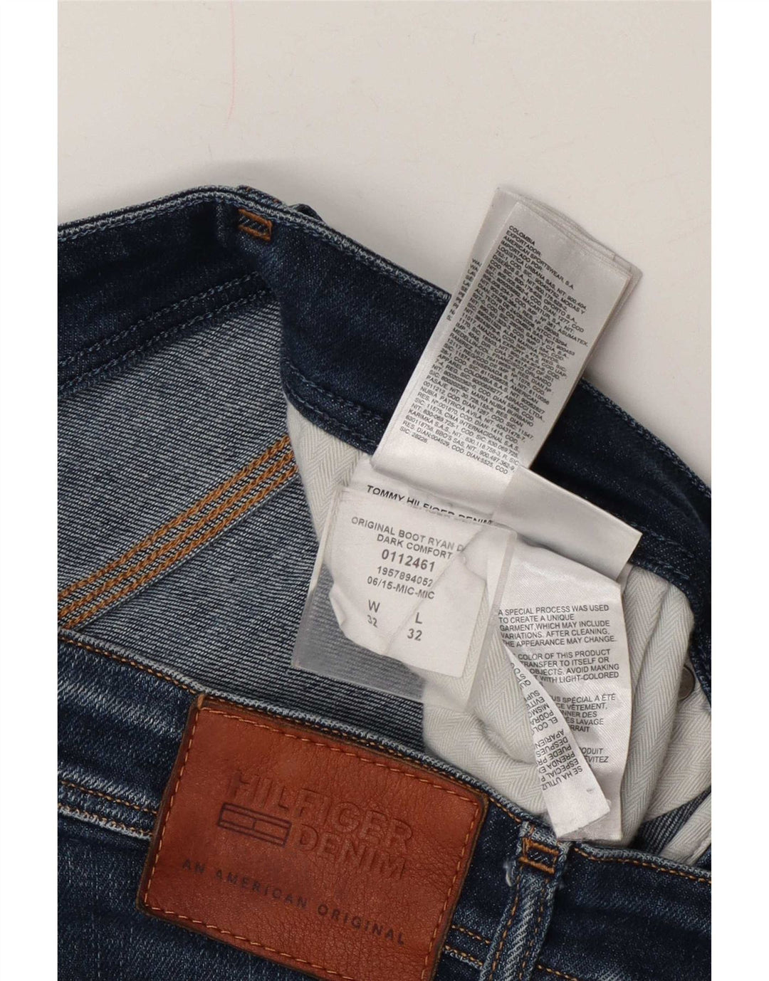 Tommy Hilfiger Jean Bootcut Homme W32 L32 Bleu Coton