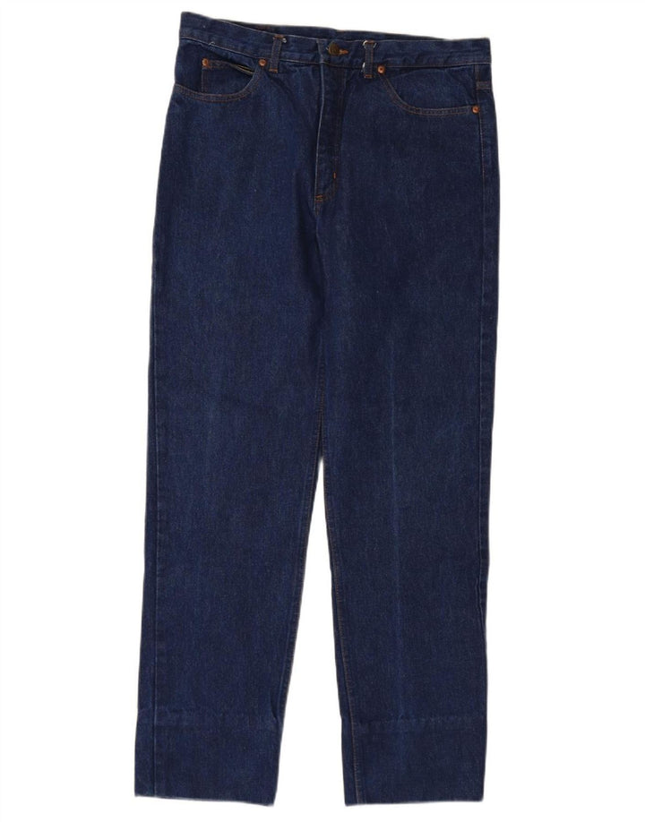 RIFLE Womens Straight Jeans W34 L31 Navy Blue Cotton