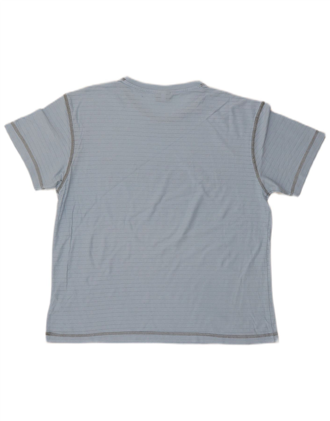 ASICS T-shirt graphique pour femme UK 14 en coton à fines rayures bleu moyen