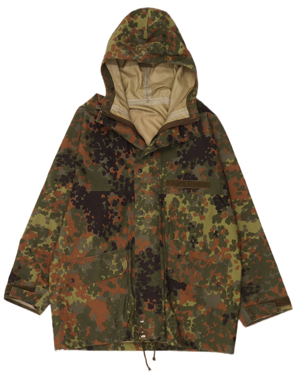 veste militaire à capuche vintage pour homme UK 42 XL Camouflage multicolore