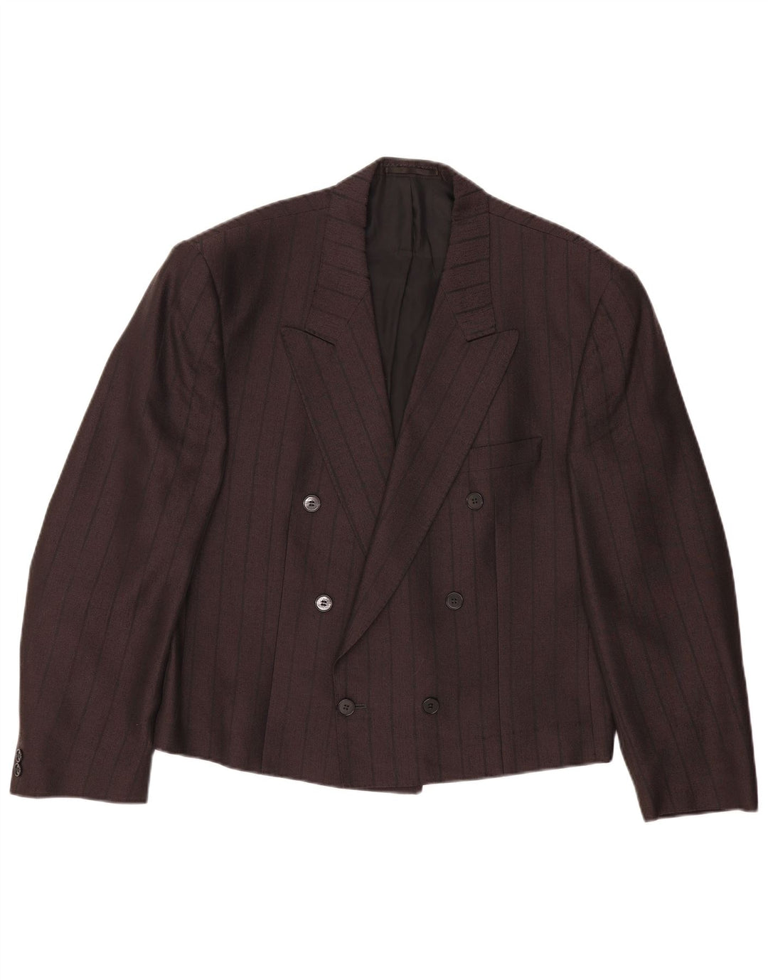 Ferkinghoff Veste blazer double boutonnage pour femme UK 20 2XL Gris à fines rayures