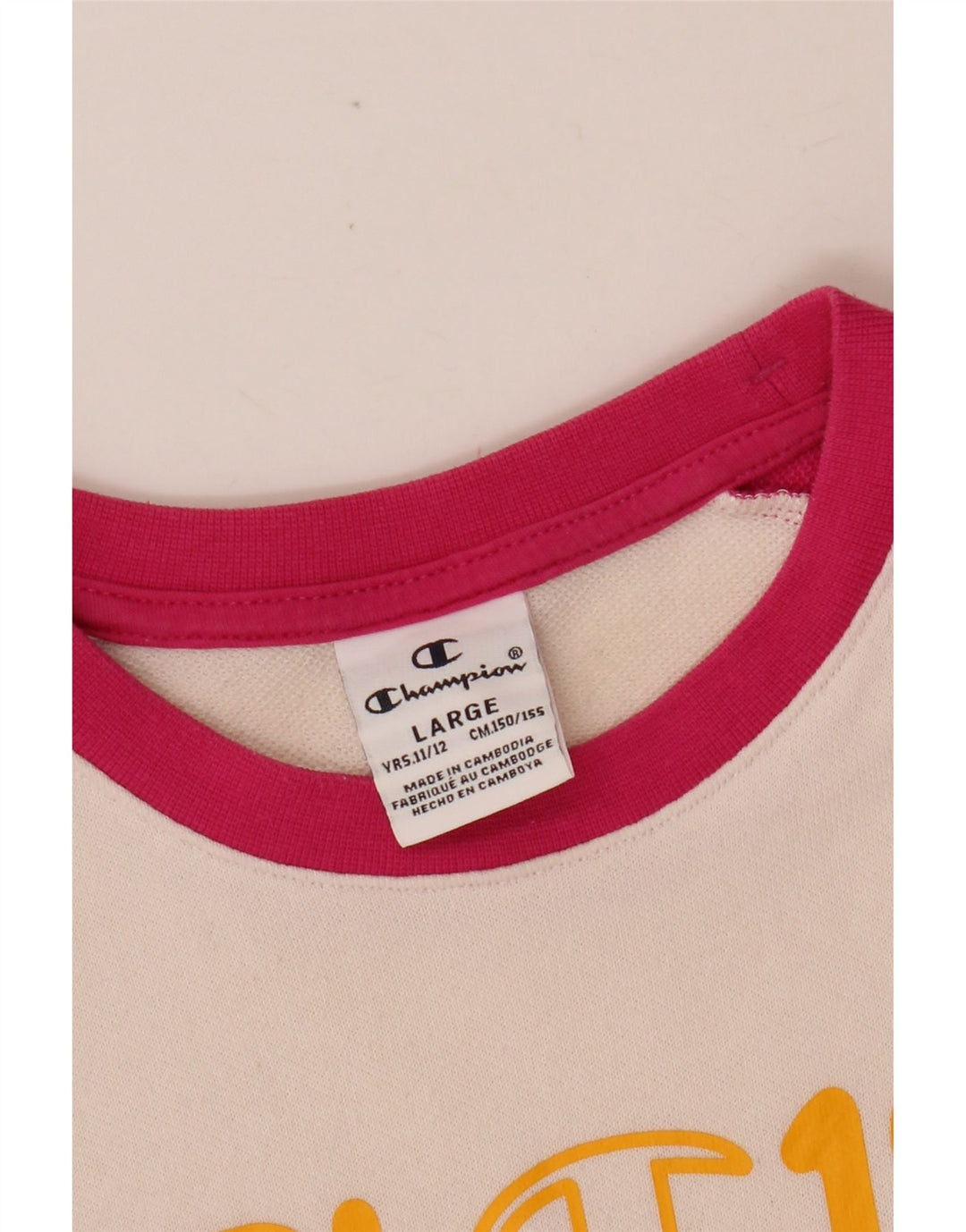 CHAMPION Sweat-Shirt Fille 11-12 Ans Grand Rose Colorblock