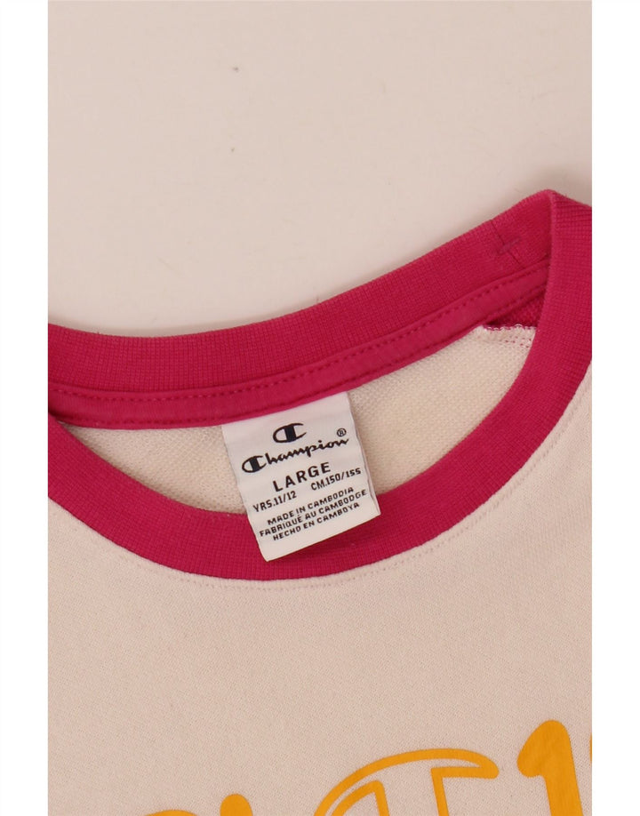 CHAMPION Sweat-Shirt Fille 11-12 Ans Grand Rose Colorblock