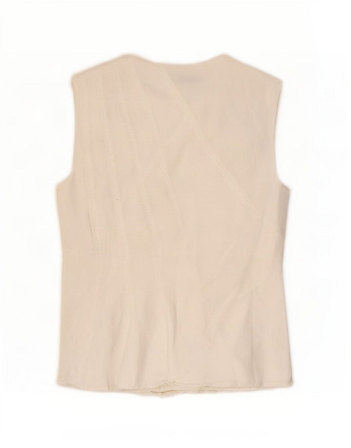 French Connection Chemisier sans manches pour femme UK 42 Medium Blanc Viscose