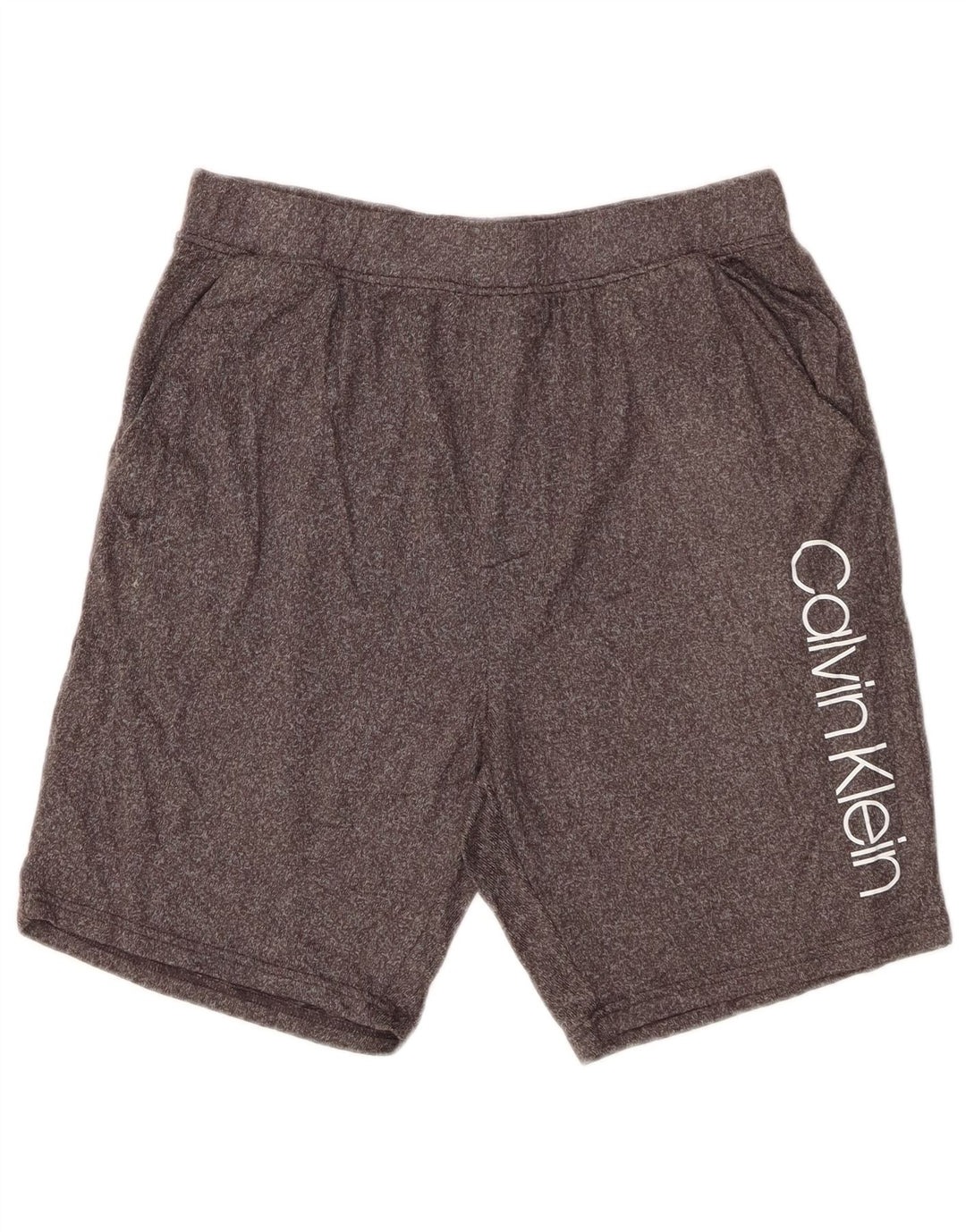 CALVIN KLEIN Short de Sport Graphique Homme Gris Moyen Moucheté Polyester