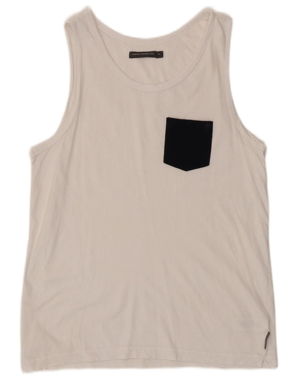 French Connection Débardeur Femme UK 18 XL Blanc Colourblock Coton