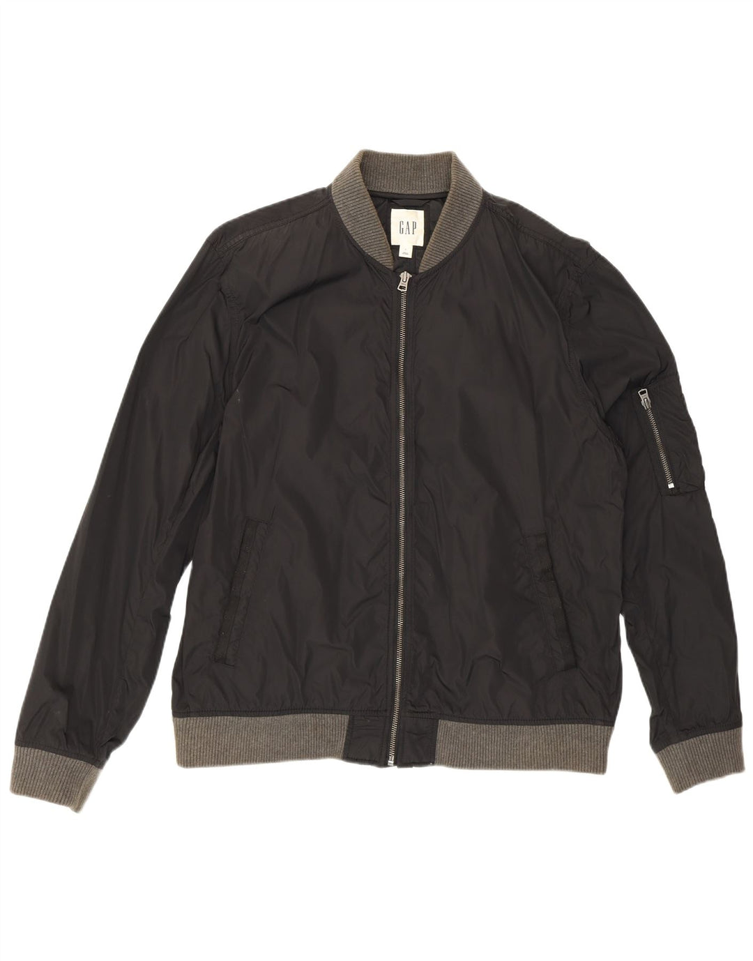 Gap Veste Bomber Homme UK 40 Large Noir Nylon