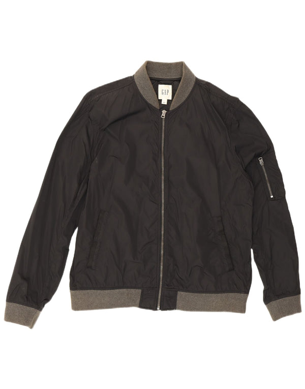 Gap Veste Bomber Homme UK 40 Large Noir Nylon