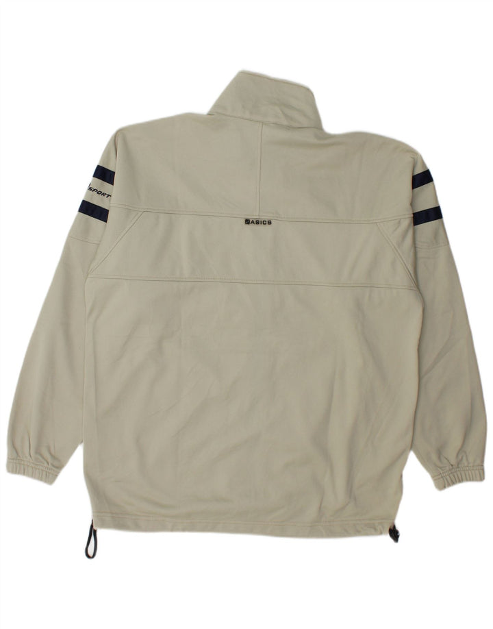 Asics Veste de Survêtement Homme Beige Moyen Colorblock Polyester