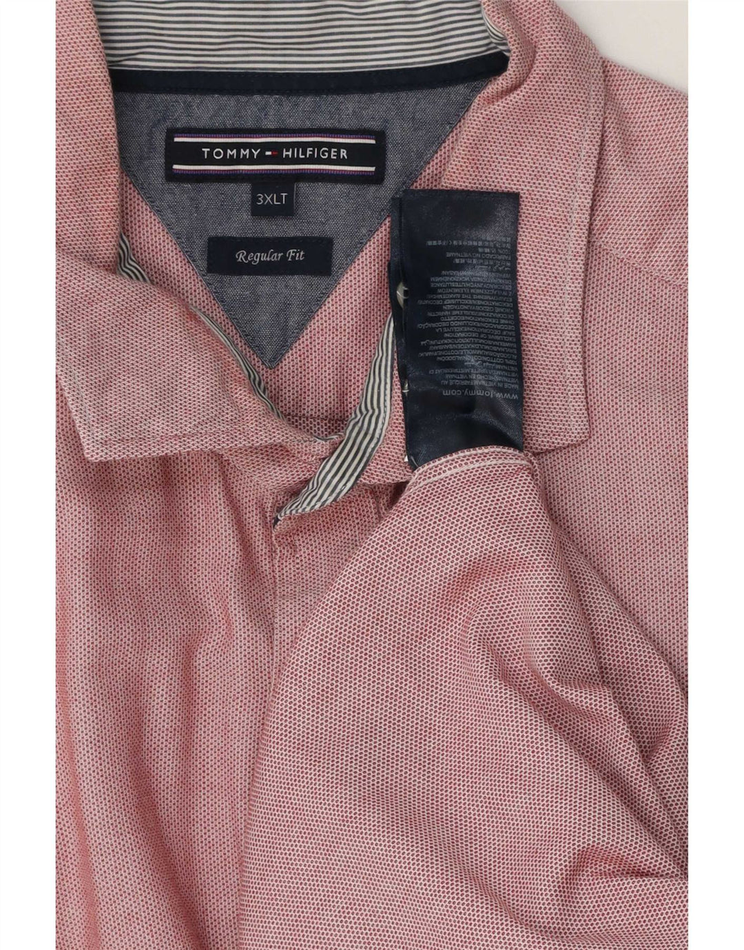 Tommy Hilfiger Chemise haute coupe régulière pour homme 3XL Rouge Coton