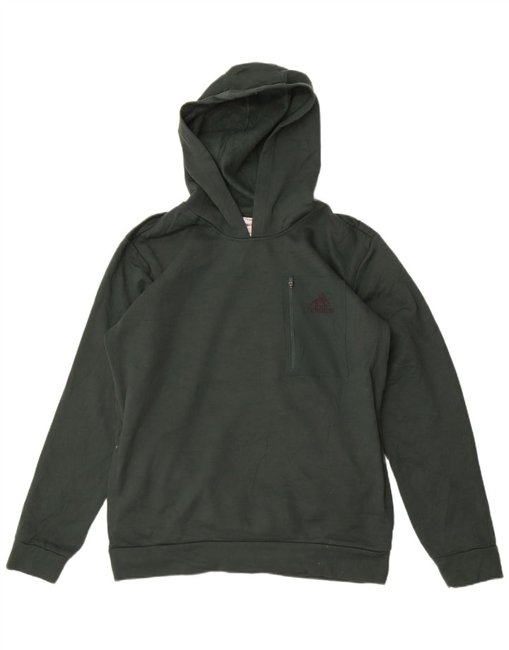 Adidas Pull à capuche pour homme Vert Taille L