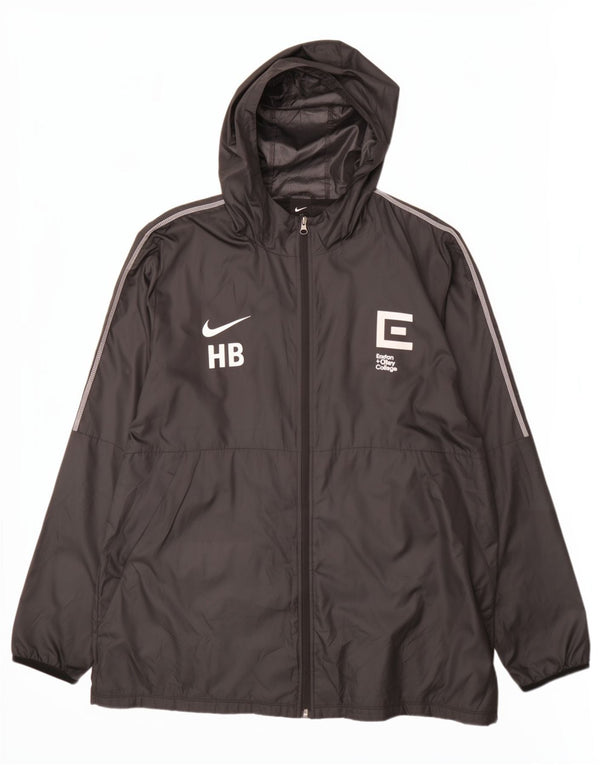 Nike Veste de pluie à capuche graphique pour homme UK 42 XL Noir Polyester