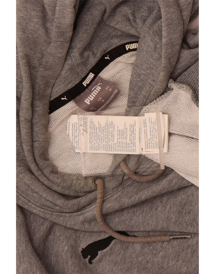 Puma Pull à capuche homme gris moyen coton