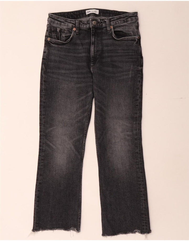 Zara Jean Bootcut Femme EU 38 Petit W28 L26 Gris
