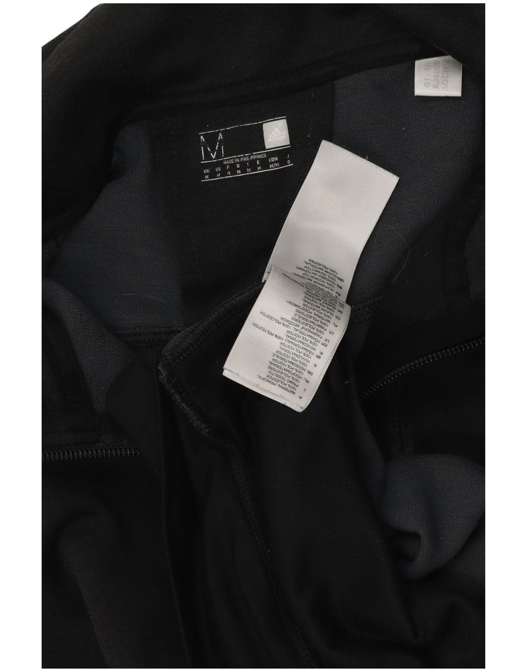 Adidas Pull à capuche zippé pour homme en polyester noir moyen