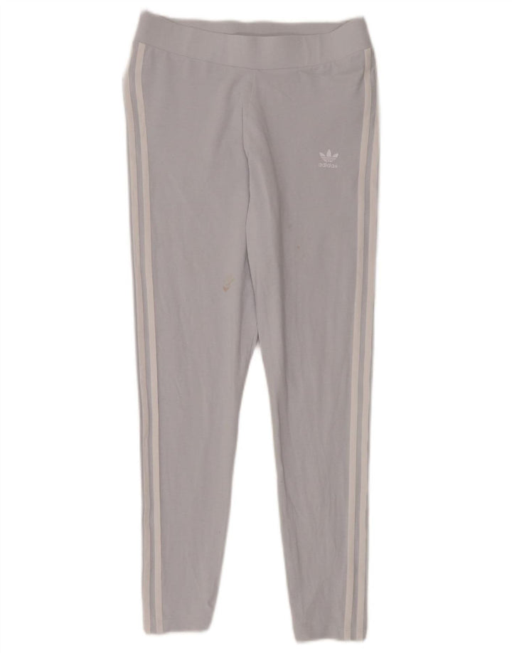 ADIDAS Leggings Femme UK 16 Grand Bleu Coton
