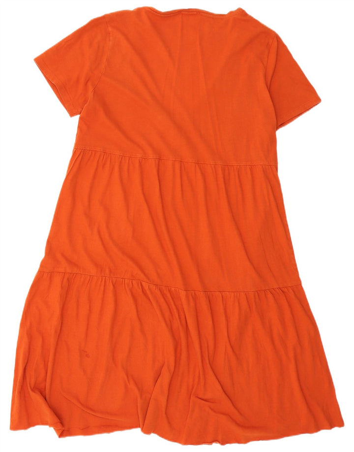 ZARA Robe à volants pour femme UK 16 Large Orange
