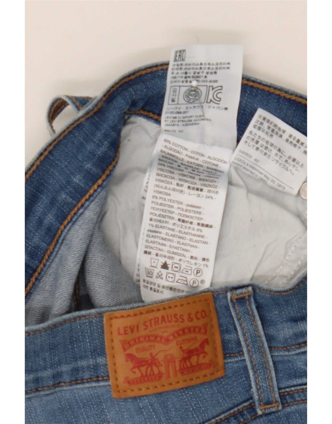 Levi's Short en Jean Femme W26 Small Bleu Coton