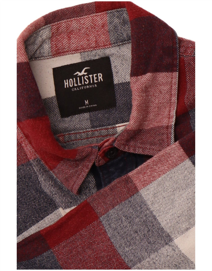 HOLLISTER Chemise en flanelle pour hommes à carreaux bordeaux moyen