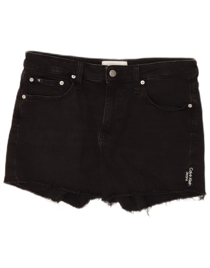Calvin Klein Short en jean W28 pour femme en coton noir moyen