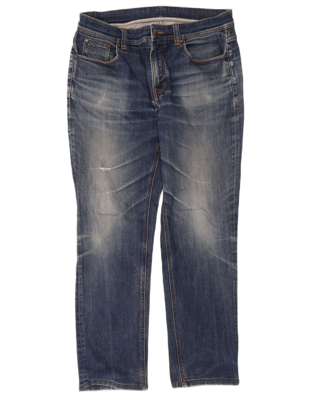 Crew Clothing Jean droit homme W34 L34 bleu