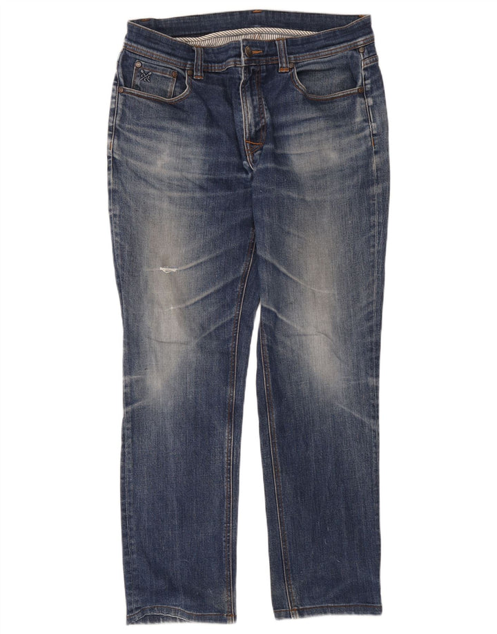 Crew Clothing Jean droit homme W34 L34 bleu