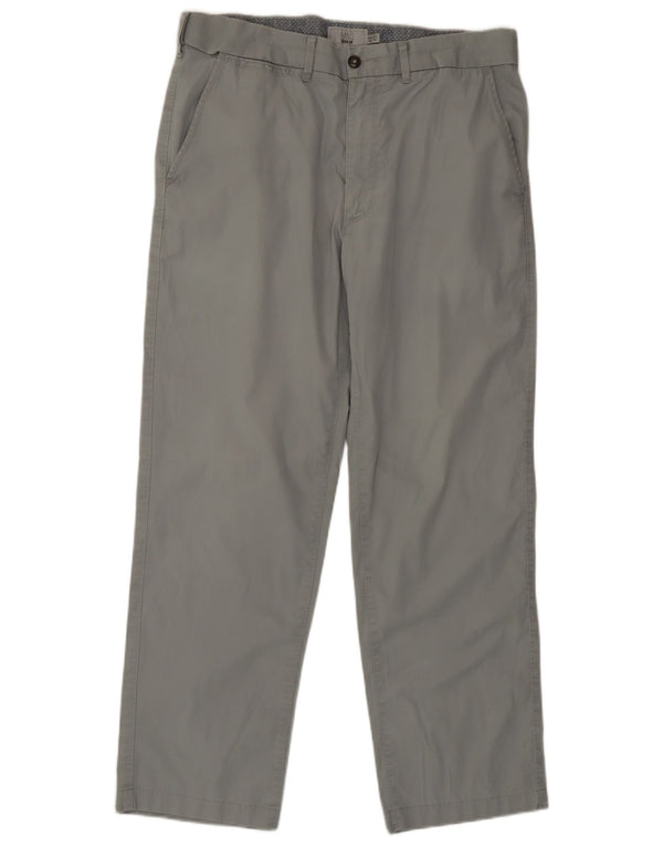 Marks & Spencer Mens Regular Chino Trousers W34 L29 Grey Cotton