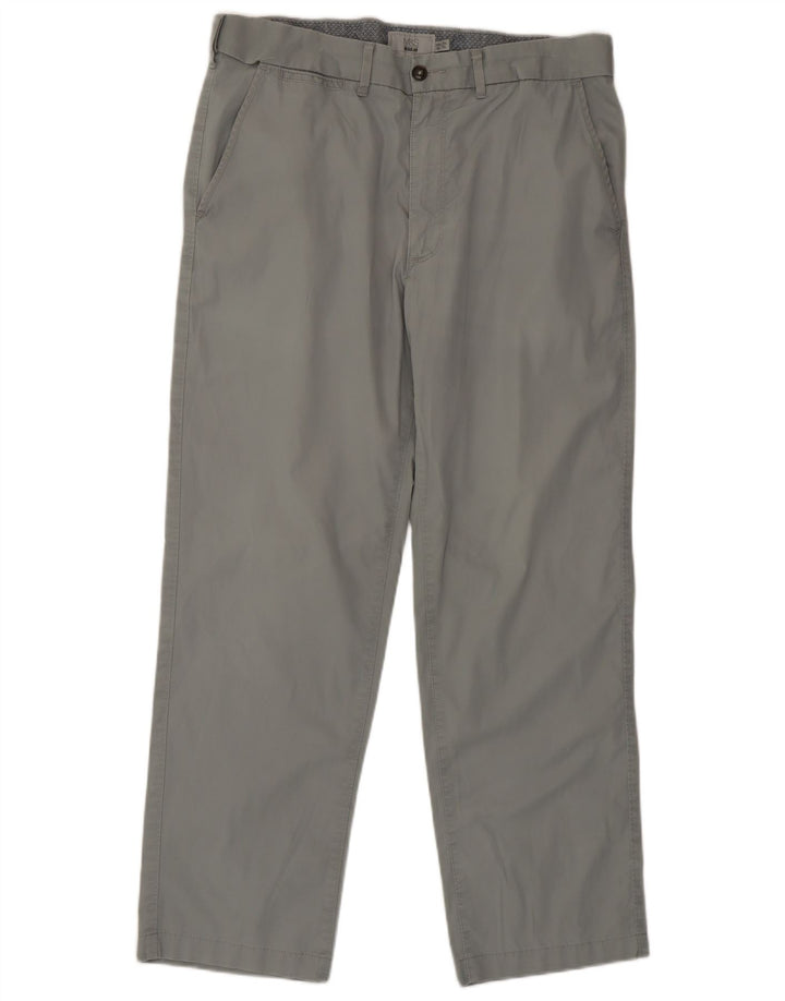 Marks & Spencer Pantalon Chino Regular Homme W34 L29 Gris Coton