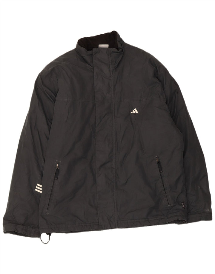 Adidas Polo Homme UK 38 Gris Moyen Polyamide