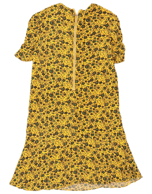 Whistle Robe trapèze pour femme UK 8 Petit motif floral jaune