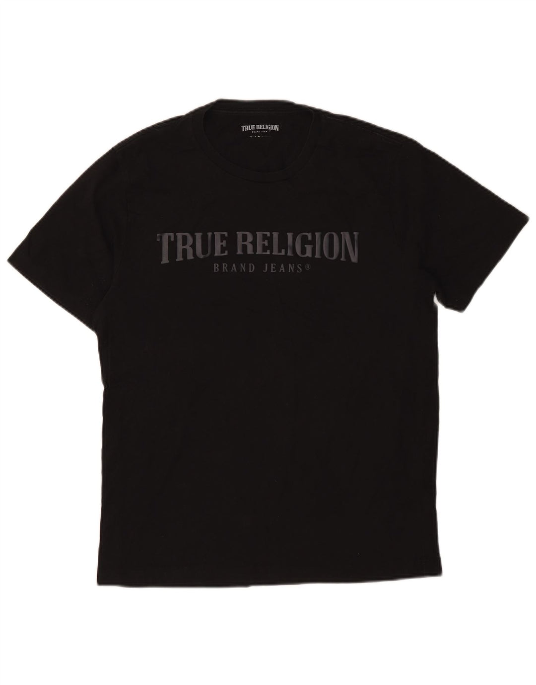 True Religion T-Shirt Graphique Homme Noir Moyen Coton