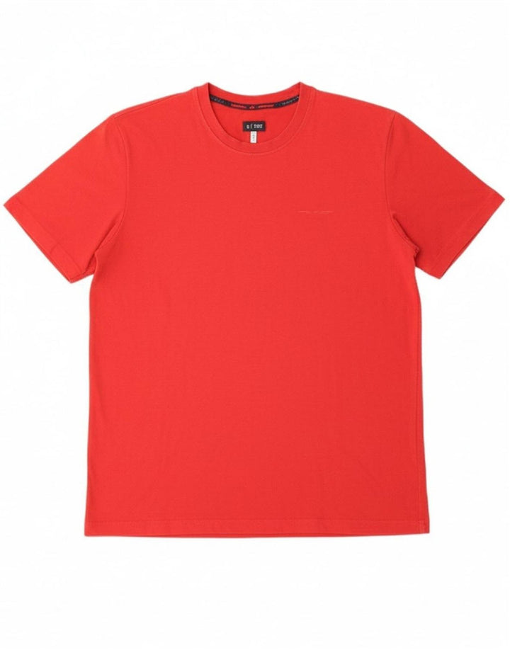 ARMANI JEANS Mens T-Shirt Top Large Red Cotton