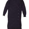 Zara Femme Maxi Robe Pull à Manches Longues UK 14 Moyen Bleu Marine Polyester