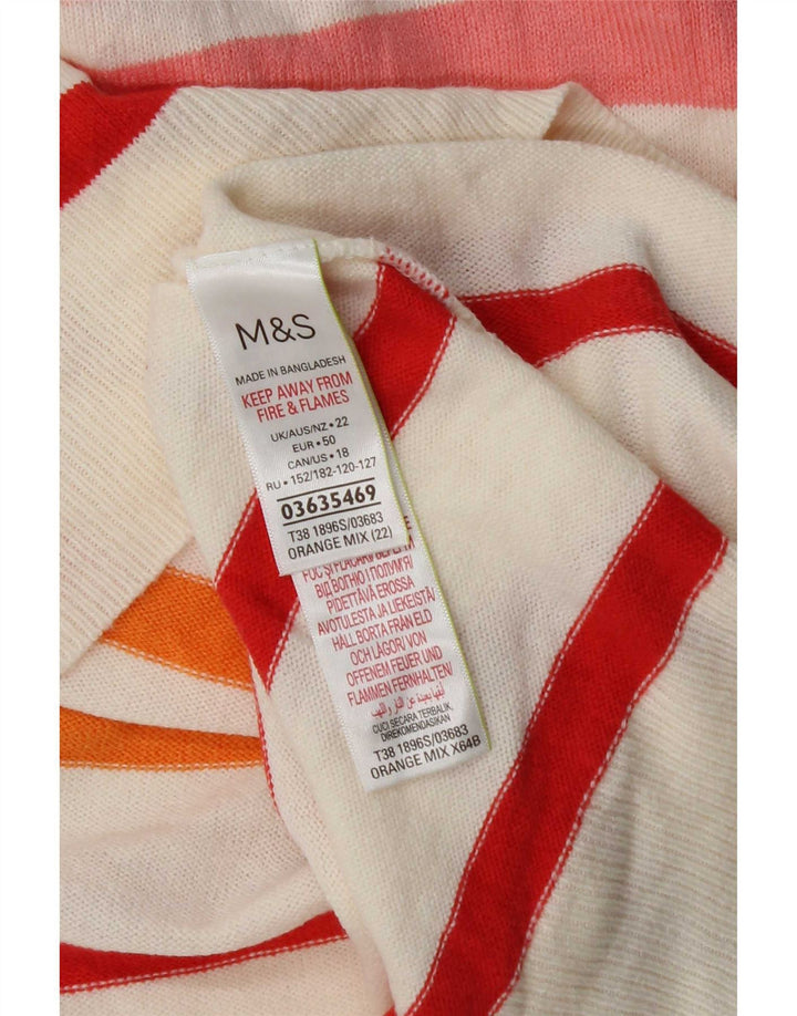 Marks & Spencer Pull ras du cou pour femme UK 22 3XL Multicolore