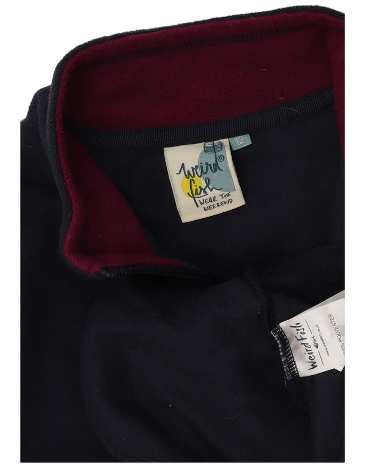 Weird Fish Veste polaire pour femme UK 12 Bleu marine moyen Polyester