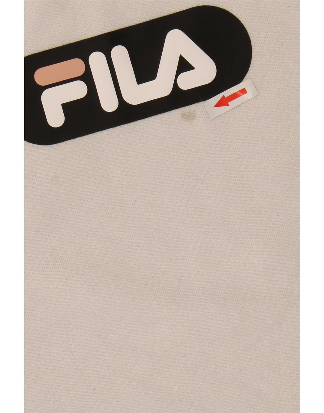 Fila Sweat-shirt court surdimensionné pour femme UK 10 Petit colorblock blanc