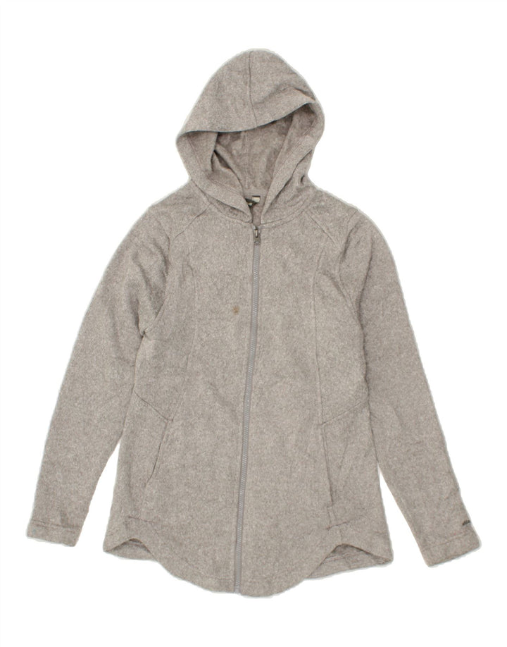 EDDIE BAUER Womens Zip Hoodie Sweater UK 12 Medium Grey Polyester Vintage Eddie Bauer and Second-Hand Eddie Bauer from Messina Hembry 