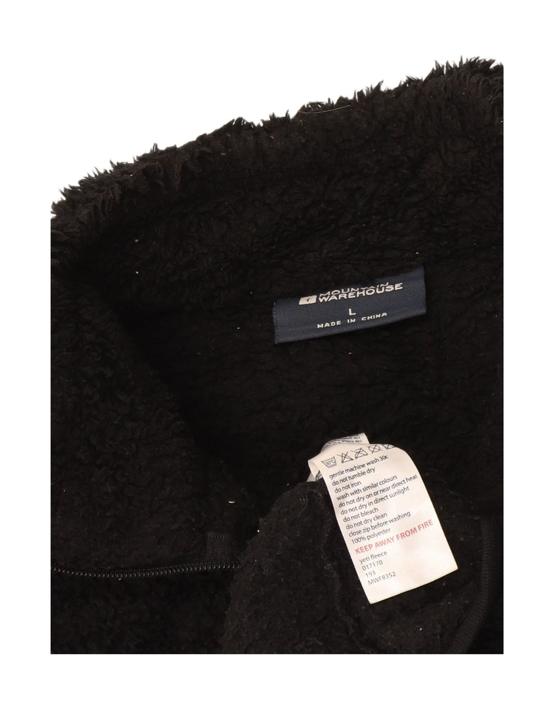 Mountain Warehouse Pull polaire à col zippé pour homme Taille L Noir Polyester