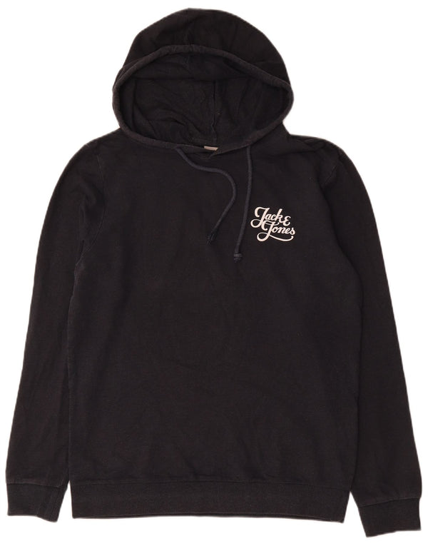 Jack & Jones Pull à capuche pour homme en coton bleu marine Large