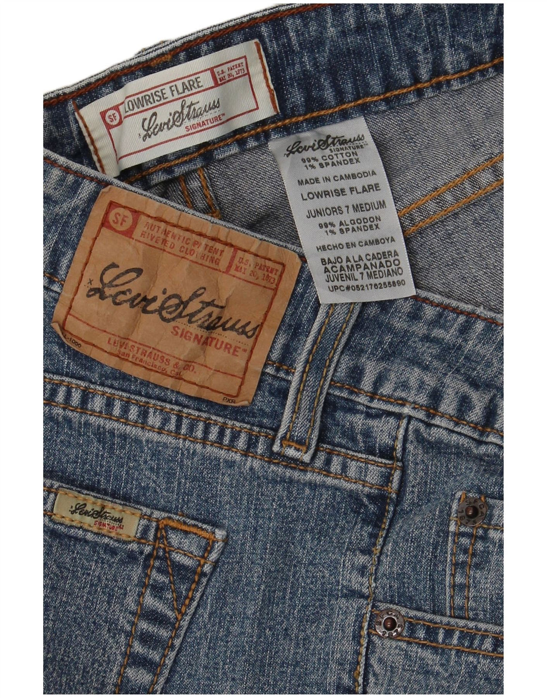 LEVI'S Jean évasé fille 6-7 ans W30 L31 Bleu Coton