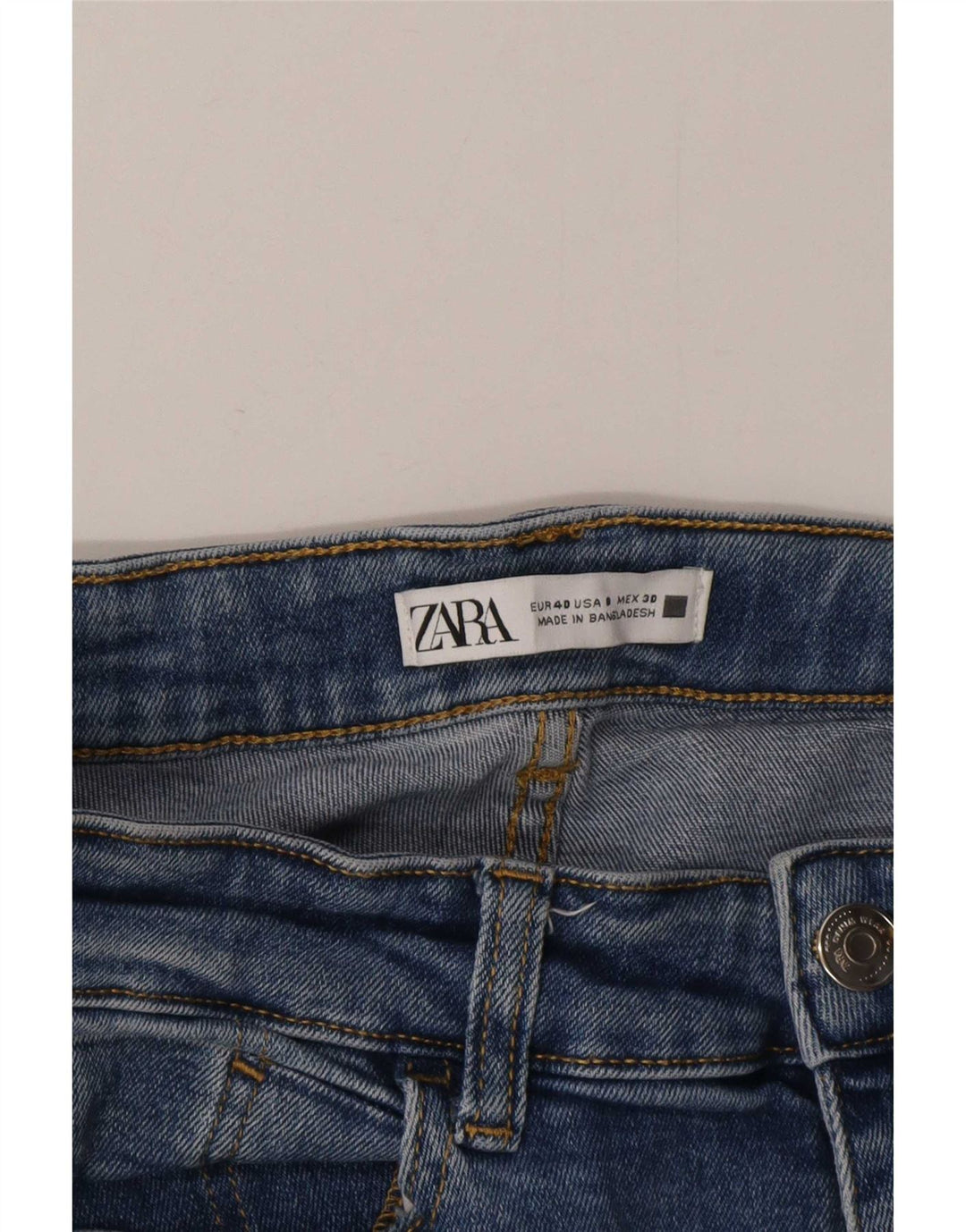 Zara Jean skinny pour femme EU 40 Medium W30 L27 Bleu