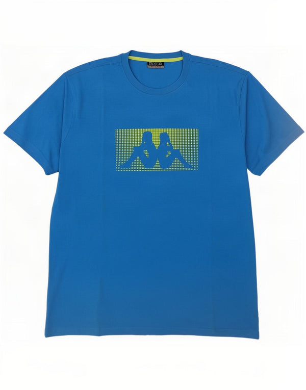 Kappa T-Shirt Graphique Homme Top 2XL Bleu Coton