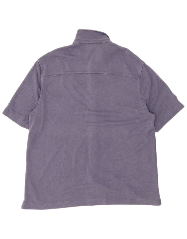 Cos Chemise à Manches Courtes Homme Large Lyocell Bleu Marine