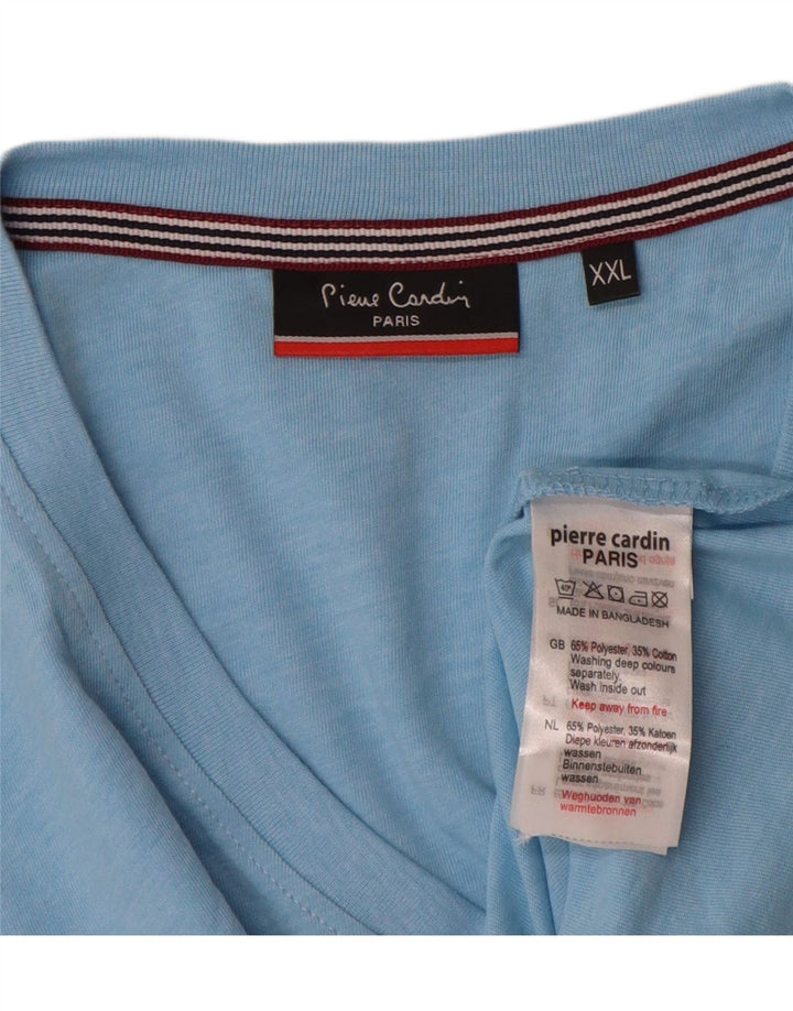 Pierre Cardin T-Shirt Homme Top 2XL Bleu Polyester
